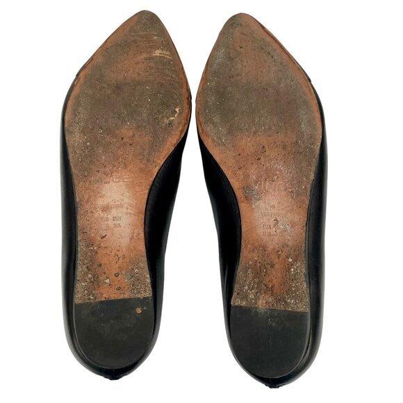 Vince Noel Cap Toe Shoe Womens Black Leather Size 8.5M Designer Contemporary - Picture 13 of 16